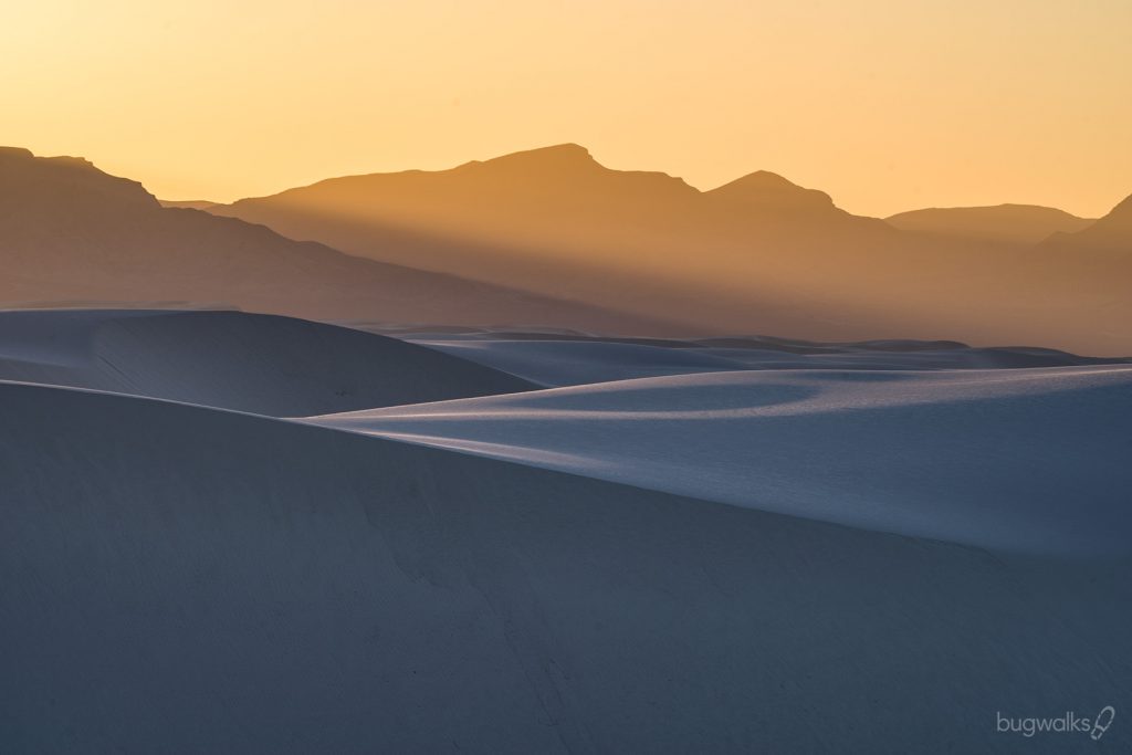 White Sands dunes and light rays