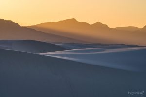 Sun rays at White Sands National Park