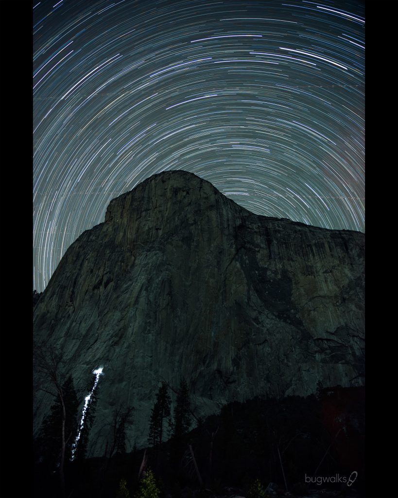 Star Trails and El Capitan in Yosemite National Park